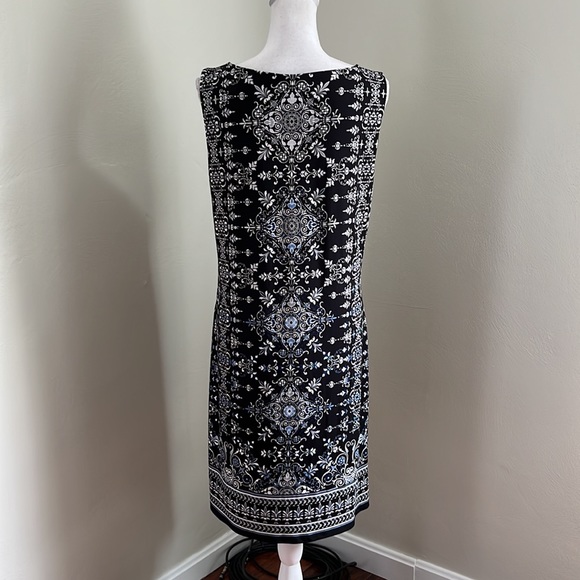 WHBM Medallion-Print Knit Shift Dress with Jewel Embellished Neckline - Picture 10 of 13